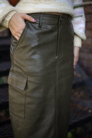 Khaki Green Skirt