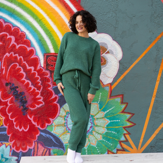 Green Cozy Chenille Pant