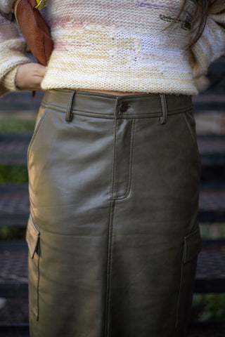 Khaki Green Skirt