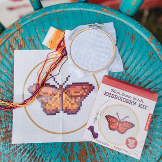 Mini Cross Stitch Embroidery Kit – Butterfly