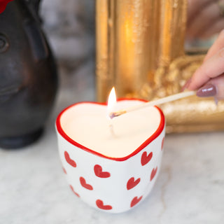 Blanc Noir Heart Candle