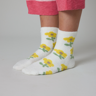 Flower Aloe Infused Non-Skid Crew Socks