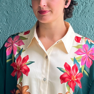 Lani Kiwi Floral Button Up