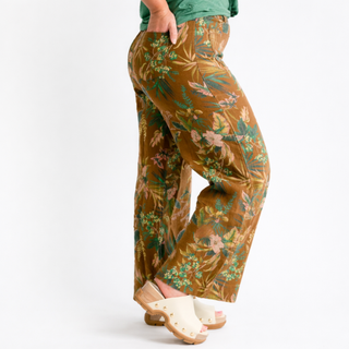 Linen Marine Wide Leg Pant Vintage Ivy