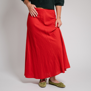 Meryl Midi Skirt Chili Pepper