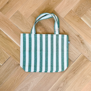 Woven Awning Stripe Bag Tote