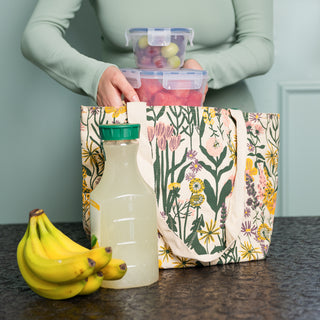 Bees & Blooms Fold-Up Tote